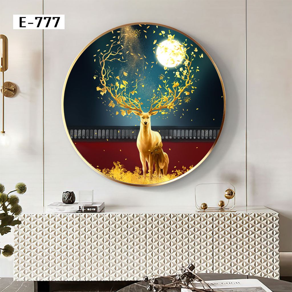 TRANH DECOR NỘI THẤT - TRANH TRÒN - TRANH LỤC GIÁC | MÃ E-776