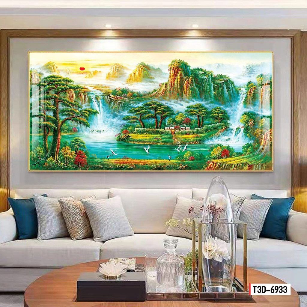 TRANH PHONG CẢNH THIÊN NHIÊN - TRANH PHÒNG KHÁCH - SAU SOFA - PHÒNG ĂN | MÃ T3D-6933