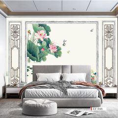 TRANH VẢI DÁN TƯỜNG 3D PHÒNG KHÁCH - TRANH HOA 3D | MÃ EF-046
