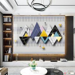 TRANH VẢI DÁN TƯỜNG 3D PHÒNG KHÁCH - TRANH DÁN TƯỜNG HIỆN ĐẠI | EF-086