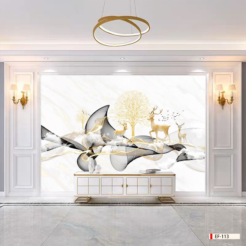 BST160 - TẤM ỐP VÂN ĐÁ HIỆN ĐẠI KẾT HỢP - VÁCH TIVI, PHÒNG KHÁCH