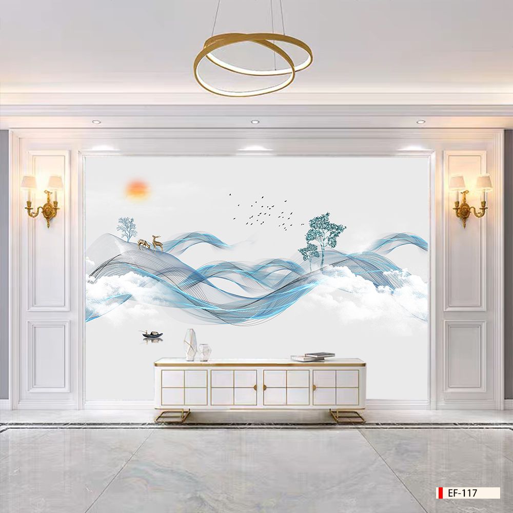 BST160 - TẤM ỐP VÂN ĐÁ HIỆN ĐẠI KẾT HỢP - VÁCH TIVI, PHÒNG KHÁCH