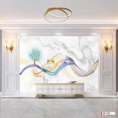 BST160 - TẤM ỐP VÂN ĐÁ HIỆN ĐẠI KẾT HỢP - VÁCH TIVI, PHÒNG KHÁCH