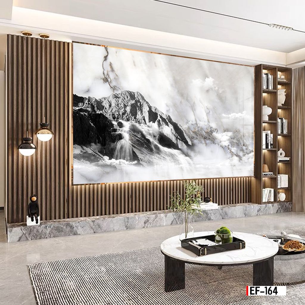 TRANH PVC ỐP TƯỜNG - VÁCH TRANG TRÍ TIVI PHÒNG KHÁCH - TRANH VÂN ĐÁ PHONG CẢNH | MÃ EF-164