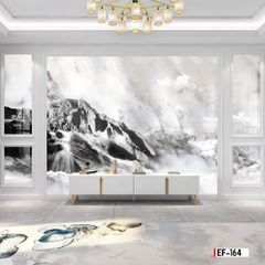 TRANH PVC ỐP TƯỜNG - VÁCH TRANG TRÍ TIVI PHÒNG KHÁCH - TRANH VÂN ĐÁ PHONG CẢNH | MÃ EF-164