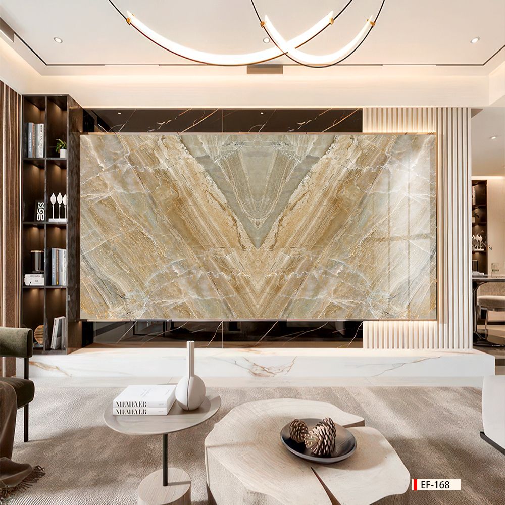 BST33 - TRANH PVC ỐP TƯỜNG - TRANG TRÍ PHÒNG KHÁCH, SAU SOFA, LỄ TÂN - TRANH VÂN ĐÁ ĐỐI XỨNG - KHỔ LỚN