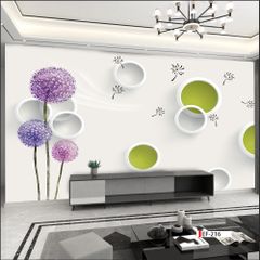 TRANH VẢI DÁN TƯỜNG 3D PHÒNG KHÁCH - TRANH HOA 3D | MÃ EF-216
