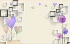 TRANH VẢI DÁN TƯỜNG 3D PHÒNG KHÁCH - TRANH HOA 3D | MÃ EF-217