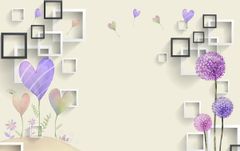 TRANH VẢI DÁN TƯỜNG 3D PHÒNG KHÁCH - TRANH HOA 3D | MÃ EF-217