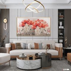 TRANH TREO TƯỜNG PHÒNG KHÁCH - TRANH HOA 3D KHỔ LỚN | MÃ EF-235