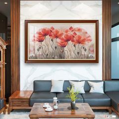 TRANH TREO TƯỜNG PHÒNG KHÁCH - TRANH HOA 3D KHỔ LỚN | MÃ EF-235
