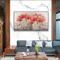TRANH TREO TƯỜNG PHÒNG KHÁCH - TRANH HOA 3D KHỔ LỚN | MÃ EF-235