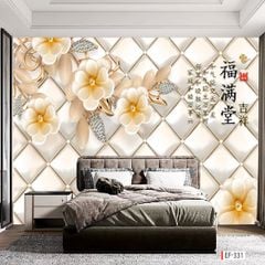 175 TRANH DÁN TƯỜNG 3D -TRANH DÁN PHÒNG NGỦ TRANH VẢI HOA 3D- TRANH DÁN PHÒNG KHÁCH SAU SOFA  |MÃ TRANH EF-331