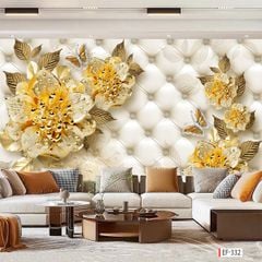 176 TRANH DÁN TƯỜNG 3D -TRANH DÁN PHÒNG NGỦ TRANH VẢI HOA 3D- TRANH DÁN PHÒNG KHÁCH SAU SOFA  |MÃ TRANH EF-343