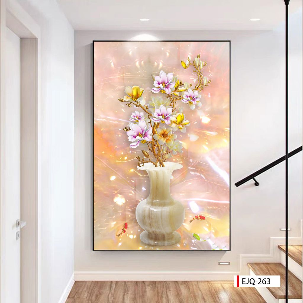 TRANH TREO CẦU THANG - CHIẾU NGHỈ - LỐI ĐI - TRANH HOA 3D | MÃ EJQ-263