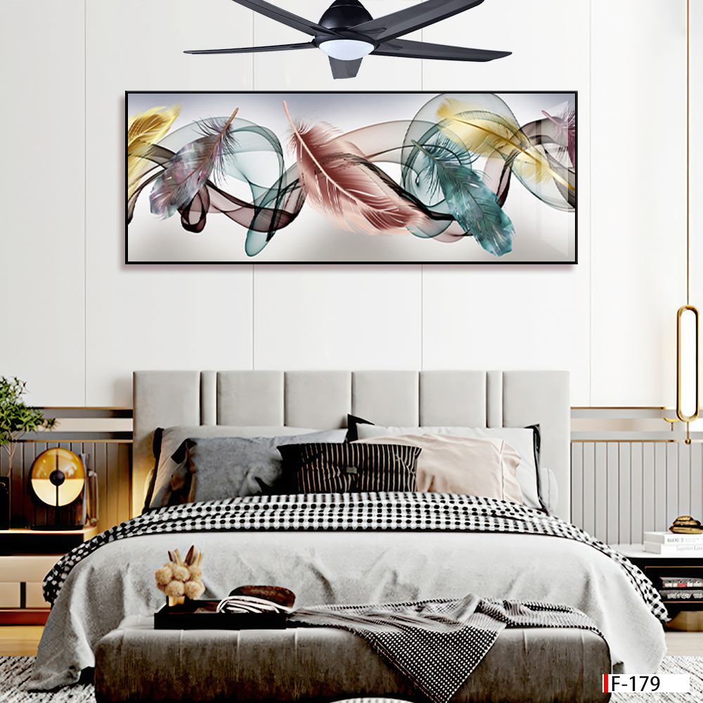 TRANH TREO TƯỜNG PHÒNG KHÁCH, PHÒNG NGỦ - TRANH LÔNG VŨ - KHỔ LỚN | MÃ F-179