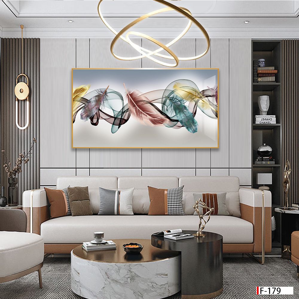 TRANH TREO TƯỜNG PHÒNG KHÁCH, PHÒNG NGỦ - TRANH LÔNG VŨ - KHỔ LỚN | MÃ F-179