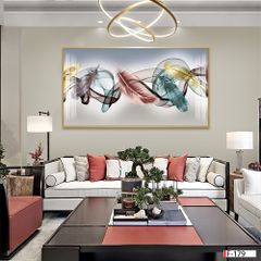 TRANH TREO TƯỜNG PHÒNG KHÁCH, PHÒNG NGỦ - TRANH LÔNG VŨ - KHỔ LỚN | MÃ F-179