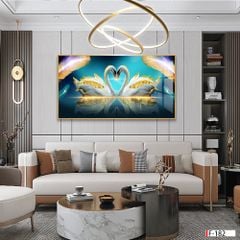 TRANH TREO TƯỜNG PHÒNG KHÁCH, PHÒNG NGỦ - TRANH ĐÔI THIÊN NGA - KHỔ LỚN | MÃ F-182