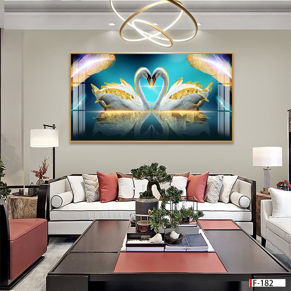 TRANH TREO TƯỜNG PHÒNG KHÁCH, PHÒNG NGỦ - TRANH ĐÔI THIÊN NGA - KHỔ LỚN | MÃ F-182