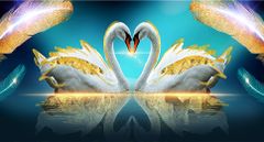 TRANH TREO TƯỜNG PHÒNG KHÁCH, PHÒNG NGỦ - TRANH ĐÔI THIÊN NGA - KHỔ LỚN | MÃ F-182