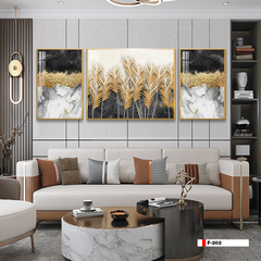 TRANH TREO PHÒNG KHÁCH TRỪU TƯỢNG HIỆN ĐẠI - TRANH GHÉP BỘ 3 BỨC | MÃ F-202