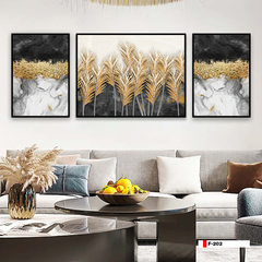 TRANH TREO PHÒNG KHÁCH TRỪU TƯỢNG HIỆN ĐẠI - TRANH GHÉP BỘ 3 BỨC | MÃ F-202