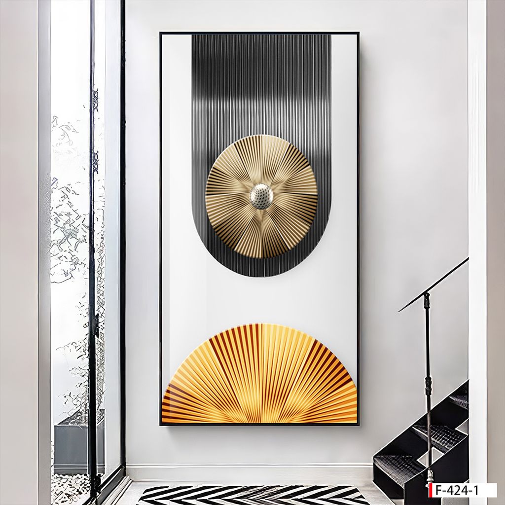 TRANH TREO TƯỜNG - TRANG TRÍ HÀNH LANG, SẢNH, LỐI ĐI - CHỦ ĐỀ HIỆN ĐẠI TRỪU TƯỢNG - TRANH ĐƠN DỌC - MÃ F-424-1