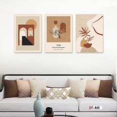 TRANH TREO TƯỜNG PHÒNG ĂN - PHÒNG KHÁCH - TRANH TĨNH VẬT GHÉP BỘ 3 BỨC | MÃ F-460