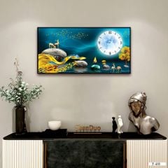 TRANH ĐỒNG HỒ TREO TƯỜNG - TRANH TREO TƯỜNG KHUNG HỢP KIM | MÃ F-488