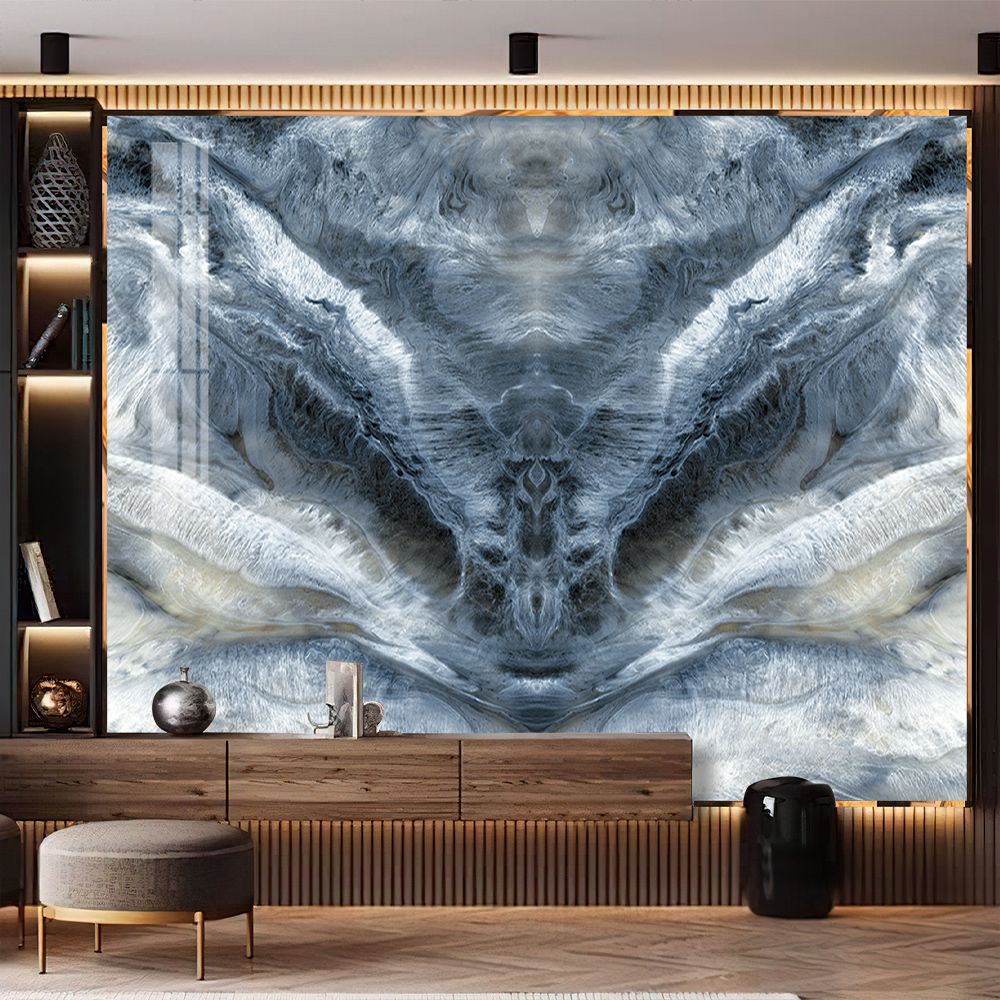 TRANH PVC ỐP TƯỜNG  - TRANH VÂN ĐÁ ĐỐI XỨNG - MÃ T3D-FF003