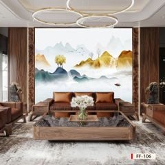 776 - TẤM ỐP TƯỜNG PVC - TẤM ỐP TRANG TRÍ PHÒNG KHÁCH, VÁCH TIVI - TRANH VÂN ĐÁ PHONG CẢNH  | MÃ FF-106