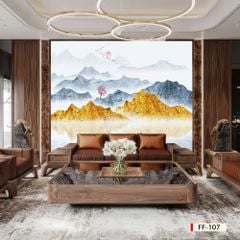 777 - TẤM ỐP TƯỜNG PVC - TẤM ỐP TRANG TRÍ PHÒNG KHÁCH, VÁCH TIVI - TRANH VÂN ĐÁ PHONG CẢNH | MÃ FF-107