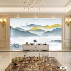 TRANH PVC ỐP TƯỜNG - VÁCH TRANG TRÍ TIVI PHÒNG KHÁCH - TRANH VÂN ĐÁ PHONG CẢNH | MÃ FF-108
