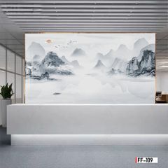 TRANH PVC ỐP TƯỜNG - VÁCH TRANG TRÍ TIVI PHÒNG KHÁCH - TRANH VÂN ĐÁ PHONG CẢNH | MÃ FF-109