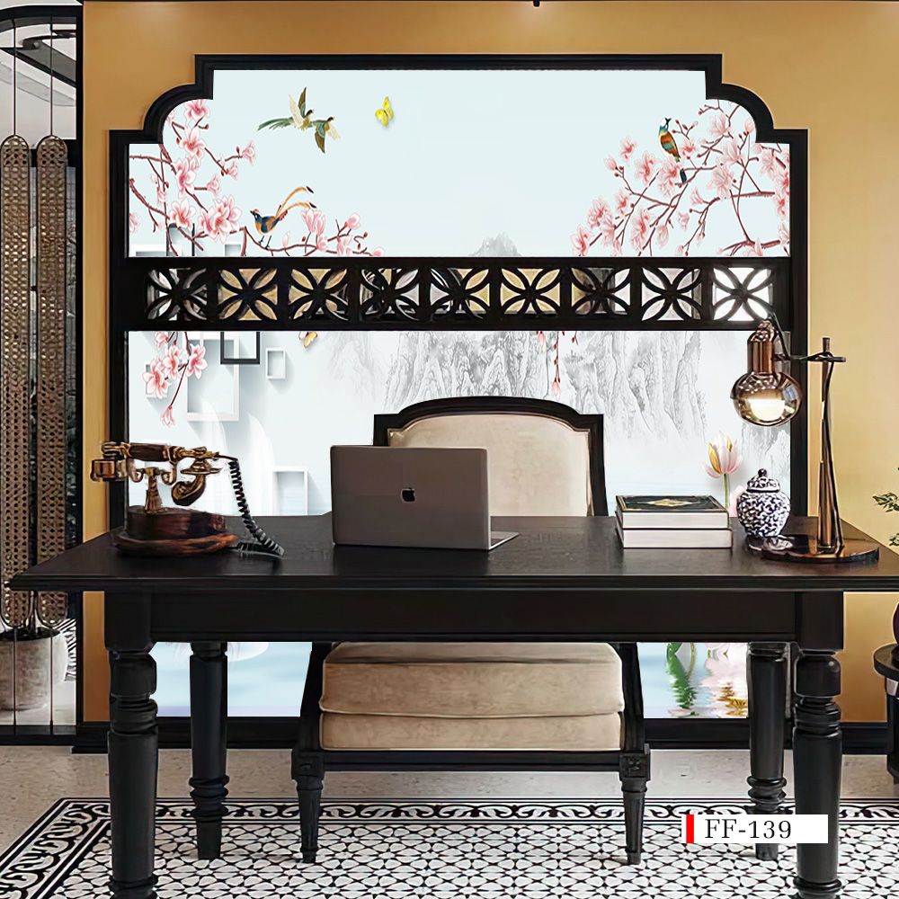 TRANH VẢI DÁN TƯỜNG 3D PHÒNG KHÁCH - TRANH HOA 3D | MÃ FF-139