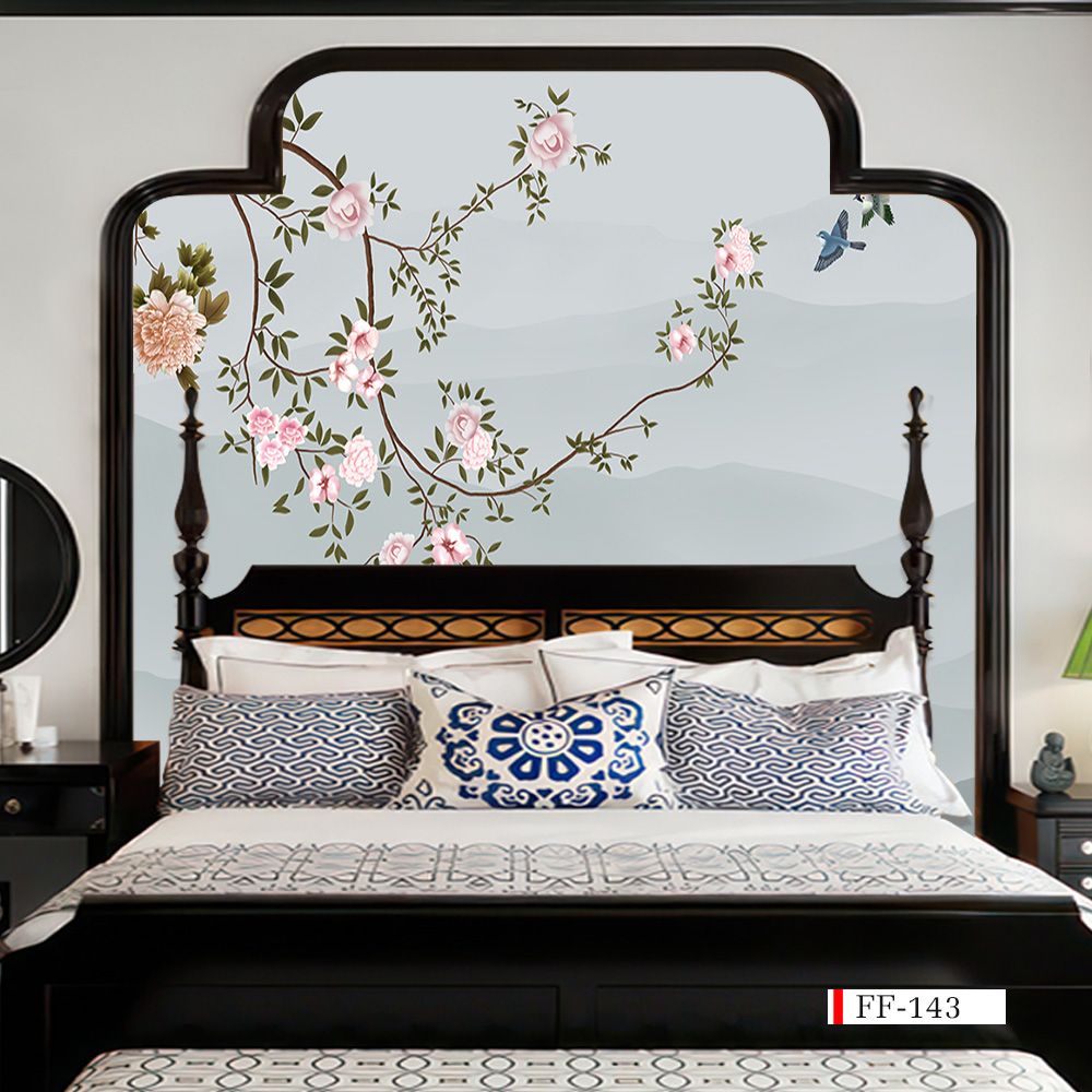 TRANH VẢI DÁN TƯỜNG 3D PHÒNG KHÁCH - TRANH HOA 3D | MÃ FF-143