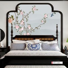 TRANH VẢI DÁN TƯỜNG 3D PHÒNG KHÁCH - TRANH HOA 3D | MÃ FF-143