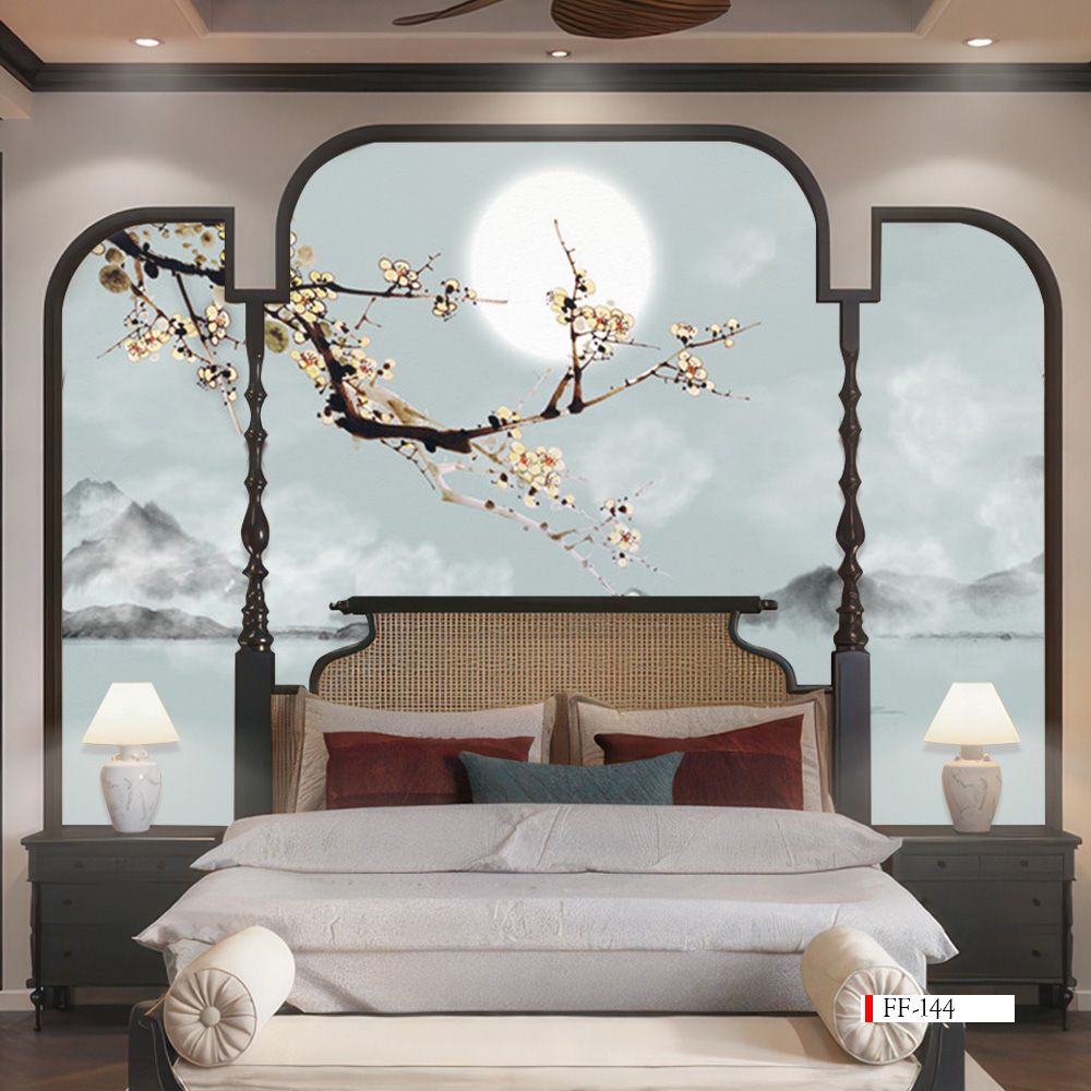 TRANH VẢI DÁN TƯỜNG 3D PHÒNG NGỦ - TRANH DÁN TƯỜNG INDOCHINE | MÃ FF-144