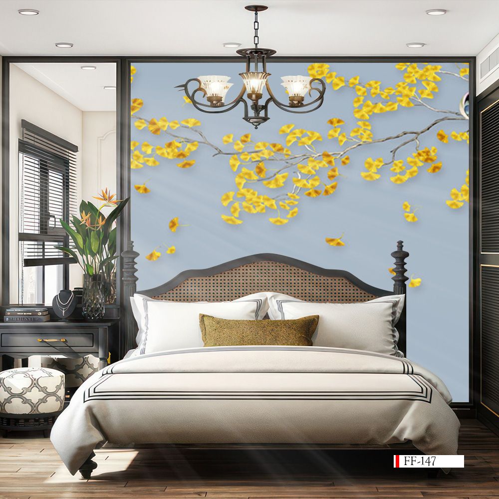 TRANH VẢI DÁN TƯỜNG 3D PHÒNG NGỦ - TRANH DÁN TƯỜNG INDOCHINE | MÃ FF-147