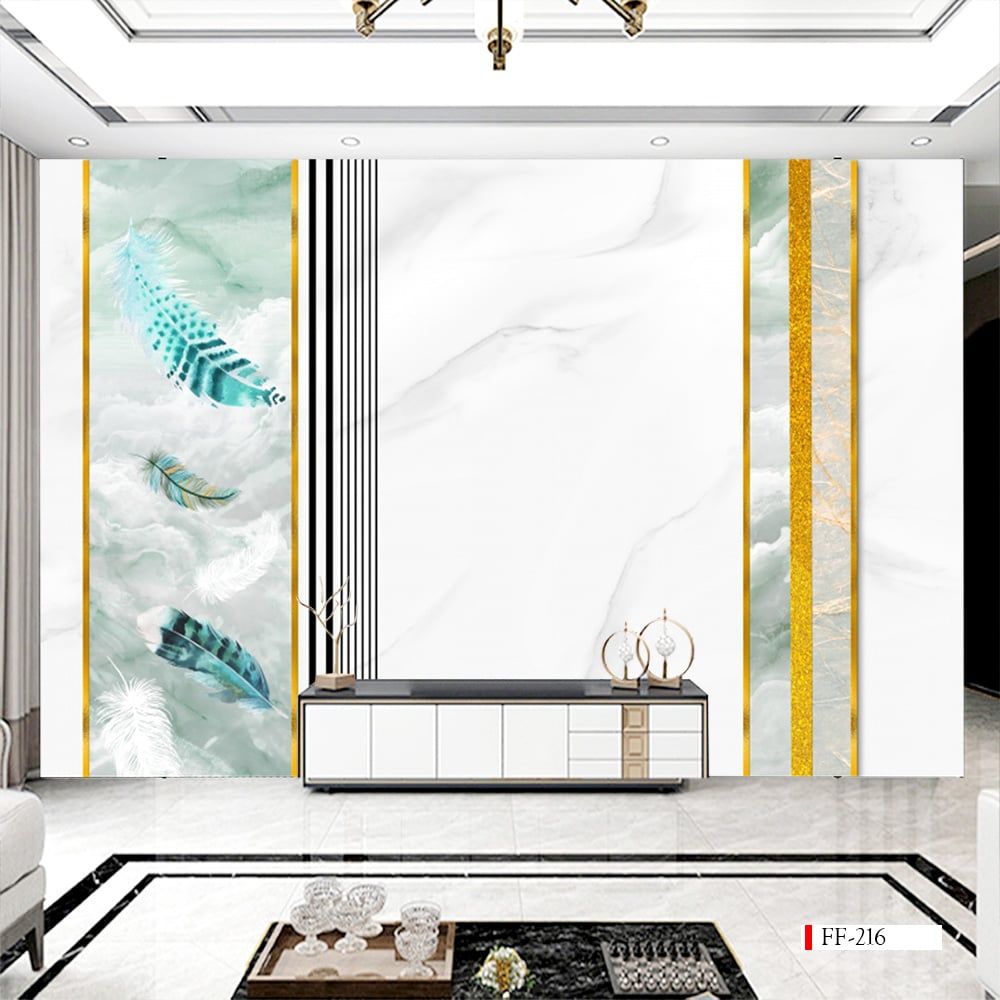 TRANH VẢI DÁN TƯỜNG 3D PHÒNG KHÁCH - TRANH DÁN TƯỜNG HIỆN ĐẠI | FF-216