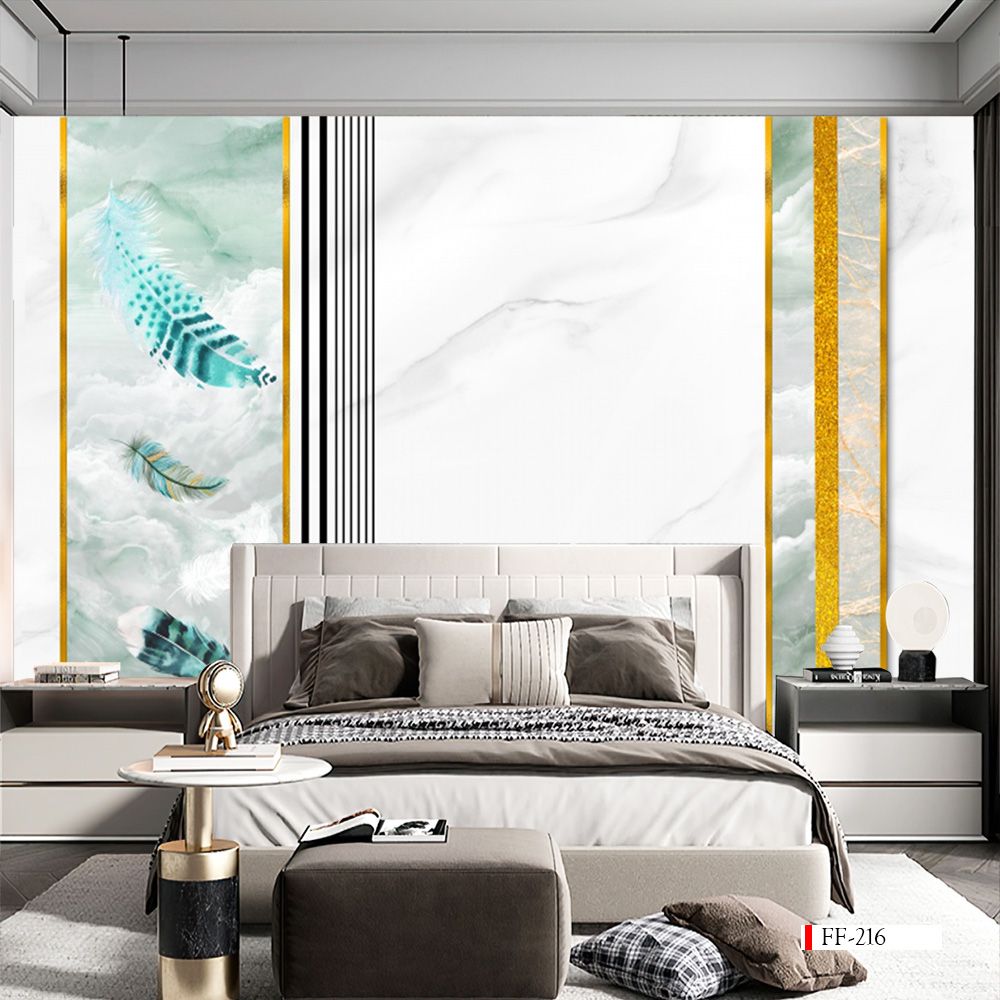 TRANH VẢI DÁN TƯỜNG 3D PHÒNG KHÁCH - TRANH DÁN TƯỜNG HIỆN ĐẠI | FF-216