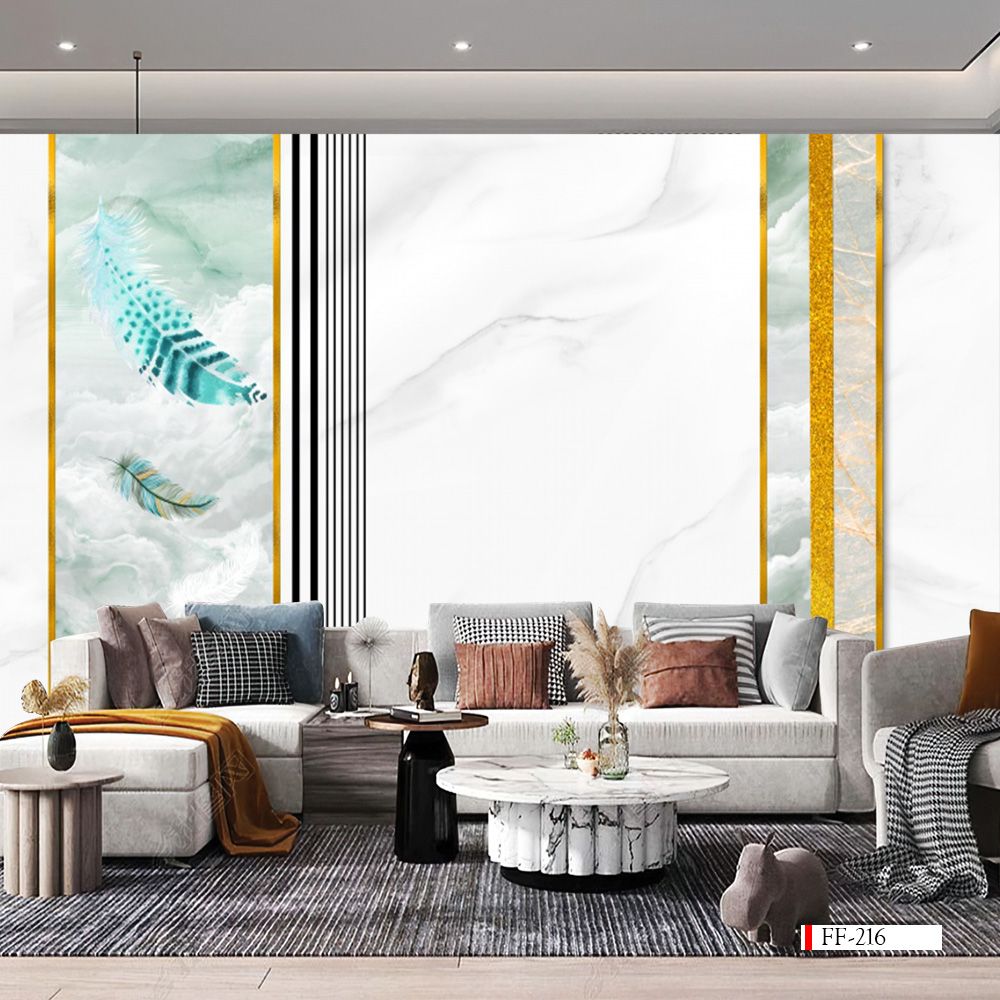 TRANH VẢI DÁN TƯỜNG 3D PHÒNG KHÁCH - TRANH DÁN TƯỜNG HIỆN ĐẠI | FF-216