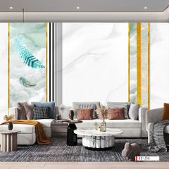 TRANH VẢI DÁN TƯỜNG 3D PHÒNG KHÁCH - TRANH DÁN TƯỜNG HIỆN ĐẠI | FF-216