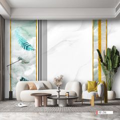TRANH VẢI DÁN TƯỜNG 3D PHÒNG KHÁCH - TRANH DÁN TƯỜNG HIỆN ĐẠI | FF-216