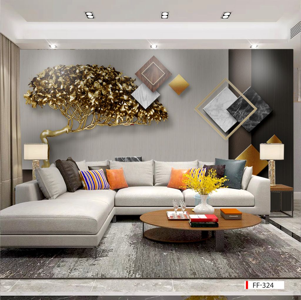 BST26 - TRANH DÁN TƯỜNG 3D - TRANG TRÍ PHÒNG KHÁCH, SAU SOFA, PHÒNG NGỦ - CHỦ ĐỀ TRANH HIỆN ĐẠI - KHỔ LỚN