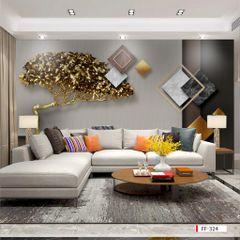 BST26 - TRANH DÁN TƯỜNG 3D - TRANG TRÍ PHÒNG KHÁCH, SAU SOFA, PHÒNG NGỦ - CHỦ ĐỀ TRANH HIỆN ĐẠI - KHỔ LỚN