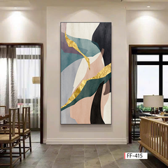 576 - TRANH TREO HÀNH LANG LỐI ĐI - TRANH TRANG TRÍ - TRANH TREO TƯỜNG HIỆN ĐẠI TRỪU TƯỢNG - KIỂU TRANH LIỀN KHỔ | MÃ FF-414