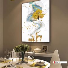 TRANH TREO TƯỜNG PHÒNG KHÁCH - PHÒNG ĂN - SẢNH LỐI ĐI - TRANH HƯƠU TÀI LỘC | MÃ FF-457