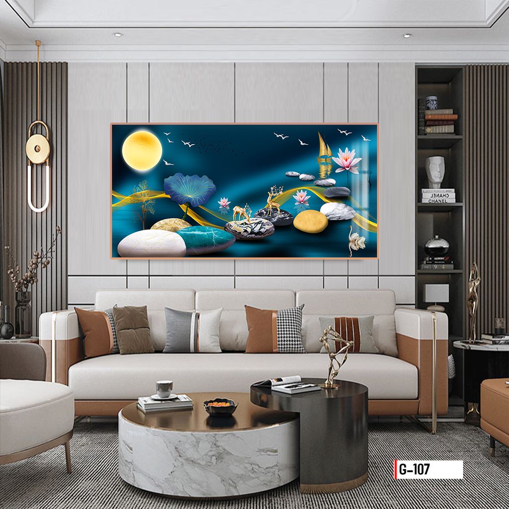 TRANH TREO TƯỜNG PHÒNG KHÁCH - PHÒNG NGỦ - SẢNH LỐI ĐI - TRANH HƯƠU TÀI LỘC | MÃ G-107